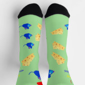 Chaussette J'aime le fromage et les mices bleues (Haut)