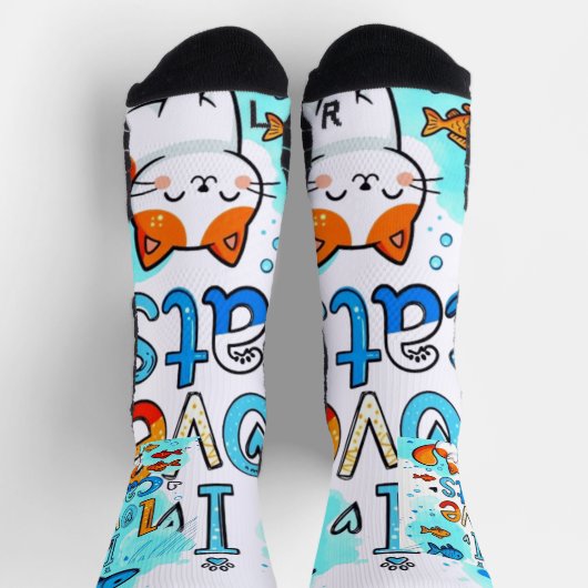 CHAUSSETTE J'AIME LES CHATS (Haut)