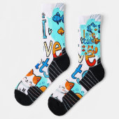 CHAUSSETTE J'AIME LES CHATS (Gauche)