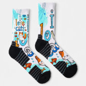 CHAUSSETTE J'AIME LES CHATS (Droite)