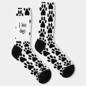 Chaussette J'aime les chiens (Droite)