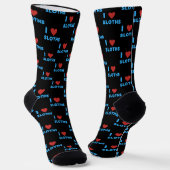 Chaussette J'aime les fentes Black Crew Chaussettes (Angulaire)