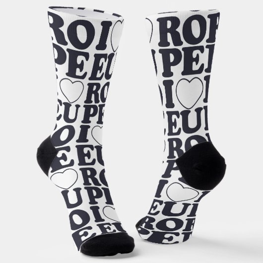 CHAUSSETTE J'AIME L'EUROPE (Angulaire)