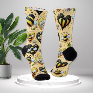 Chaussette J'aime ma ruche à miel novelty