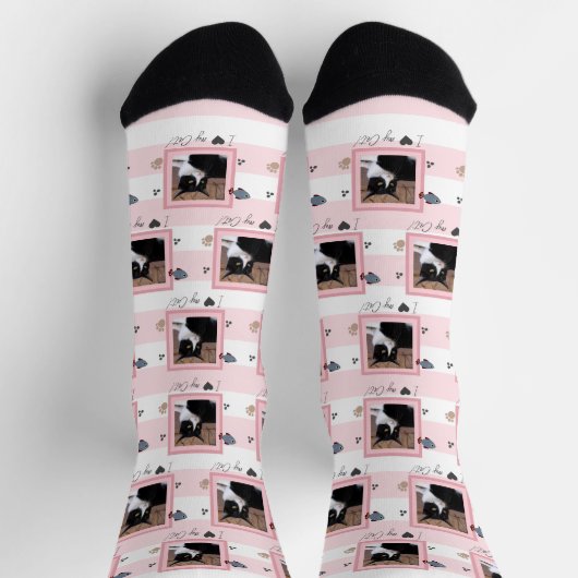 Chaussette J'Aime Mes Chats Chaussettes Photo (Haut)