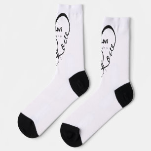 Chaussette J'aime mon amour 🖤: Toujours en train de tomber a