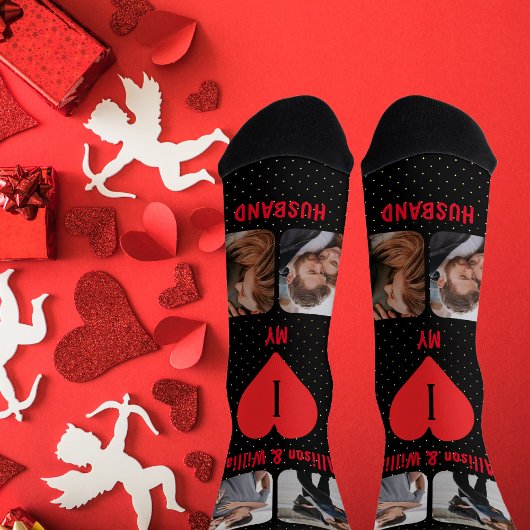 Chaussette J'Aime Mon Mari Couple 4 Photo | Noms