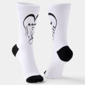 Chaussette J'aime mon petit ami, j'♥ nous (Angulaire)