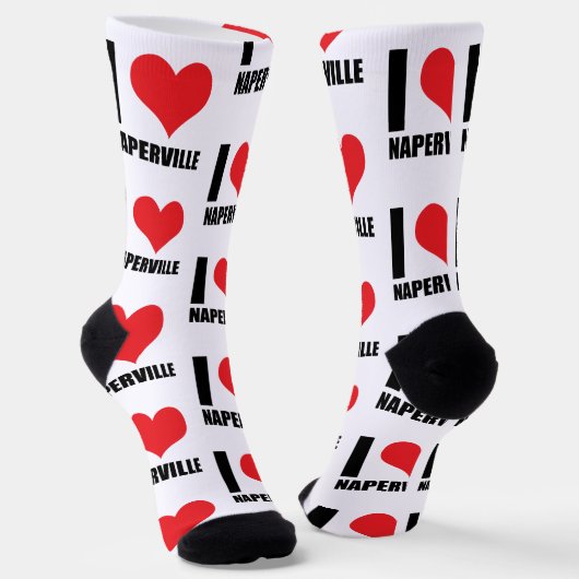 Chaussette J'aime Naperville (Angulaire)