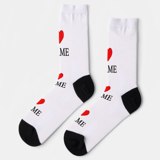 Chaussette J'aime nom (personnalisable) (Gauche)