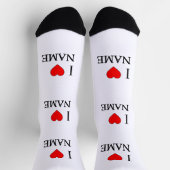 Chaussette J'aime nom (personnalisable) (Haut)