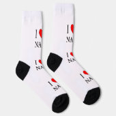 Chaussette J'aime nom (personnalisable) (Droite)