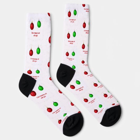 Chaussette J'aime te serrer les couilles de Noël (Droite)