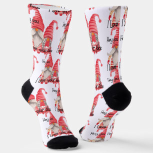 Chaussette J'Aime Ton Visage, Drôle Couple Gnome