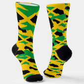 Chaussette Jamaica Flag Modern Art Rasta Roots Camo Socks (Angulaire)