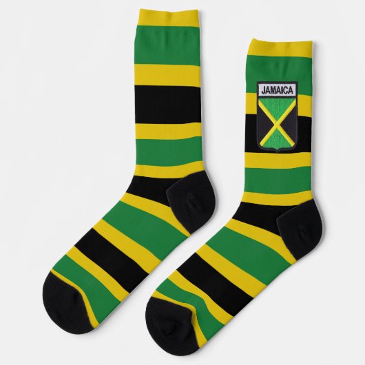Chaussette Jamaica Flag Socks Proud Jamaicans Rasta Roots (Gauche)