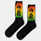 Chaussette Jamaican Rastafarian IRIE Palm Trees (Gauche)