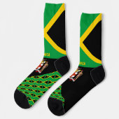 Chaussette Jamaïque, mode, drapeau jamaïcain, patriotique (Gauche)
