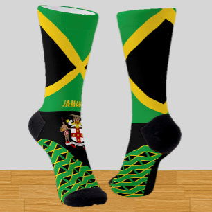 Chaussette Jamaïque, mode, drapeau jamaïcain, patriotique