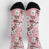 Chaussette Japanese Pink Cherry Blossom Sakura Floral Spring  (Haut)