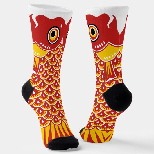 Chaussette Japanese Red Koinobori Carp Streamer (Angulaire)