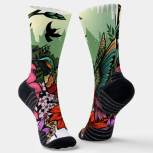 Chaussette Jardin des colibris