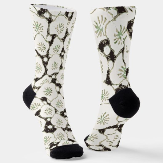 Chaussette Jardin floral à fleurs blanches du Japon (Angulaire)
