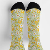 Chaussette Jardin Floral Jaune Motif (Haut)