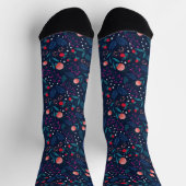 Chaussette Jardin Rustique Midnight Blue Spring Flowers (Haut)