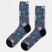 Chaussette Jardin sauvage en bleu (Gauche)