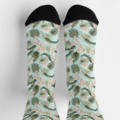 Chaussette Jardin tropical Motif orchidée et palmier (Haut)