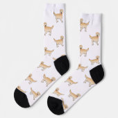 Chaussette Jaune Golden Retriever mignon Motif de dessin anim (Gauche)