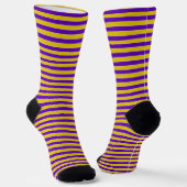 Chaussette Jaune or et violet rayé (Angulaire)