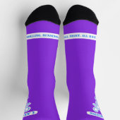 Chaussette Je cours, roulette violette (Haut)