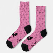Chaussette Je Joue À Des Chaussettes D'Équipage Rose (Gauche)