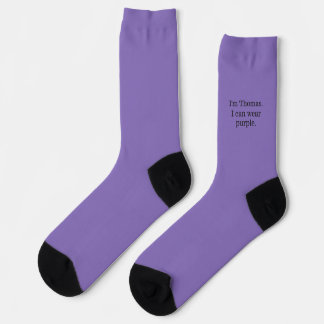 Chaussette Je m'appelle [Name], je peux porter du violet