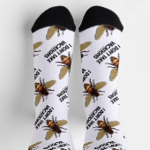 Chaussette Je ne prends pas de vacances Miel Abeille Humour (Haut)