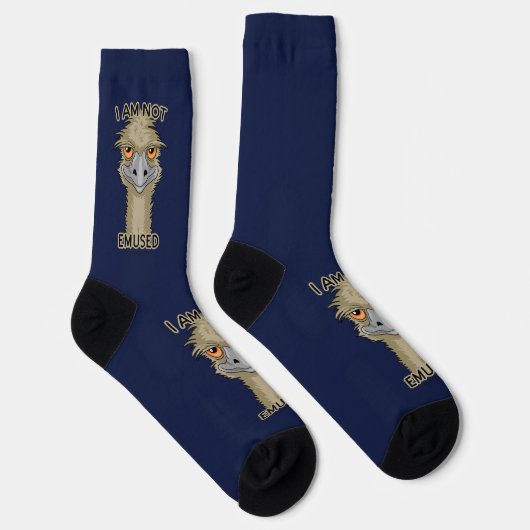Chaussette Je Ne Suis Pas Emusé Funny Emu Chaussettes À Pun (Droite)