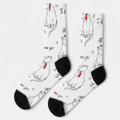 Chaussette Je T'Aime Mignonnes Kitties (Gauche)