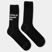 Chaussette Je vis ma vie la plus correcte. conception de text (Droite)