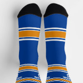 Chaussette Jersey Sport Bleu et Orange - Numéro de nom (Haut)