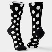 Chaussette Jockey Silks Dots White on Black Derby Polka Dot (Angulaire)