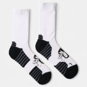 Chaussette Johann Sebastian Bach Portrait et buste avec notes (Droite)