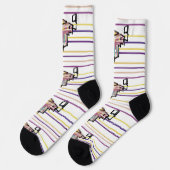 Chaussette Joie estivale de la pêche (Gauche)