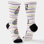 Chaussette Joie estivale de la pêche (Angulaire)