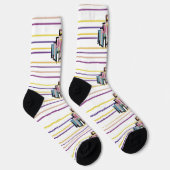 Chaussette Joie estivale de la pêche (Droite)
