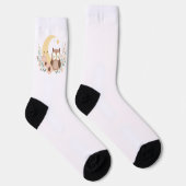 Chaussette Joli bébé hibou avec lune (Droite)