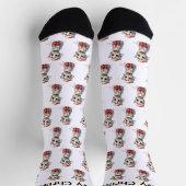 Chaussette Joli Chat de Noël sur Boîte Cadeau (Haut)