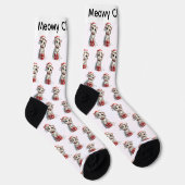 Chaussette Joli Chat de Noël sur Boîte Cadeau (Droite)