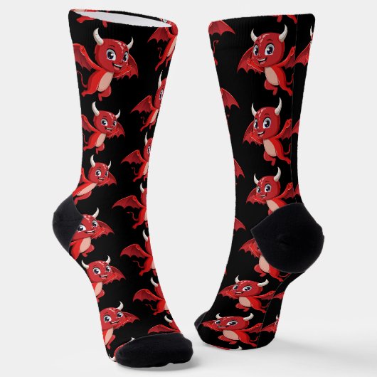 Chaussette Joli diable volant de dessin animé (Angulaire)